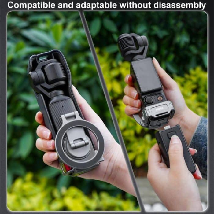 BRDRC Smartphone Teleprompter Ständer Desktop-Klemme Kaltschuh-Verlängerungshalterung, For DJI Osmo Pocket 3 – Bild 9