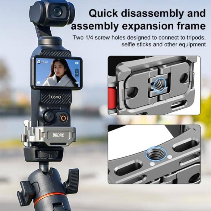 BRDRC Quick Assembly Multi-function Cold Shoe Extension Mount, For DJI Osmo Pocket 3 – Bild 11