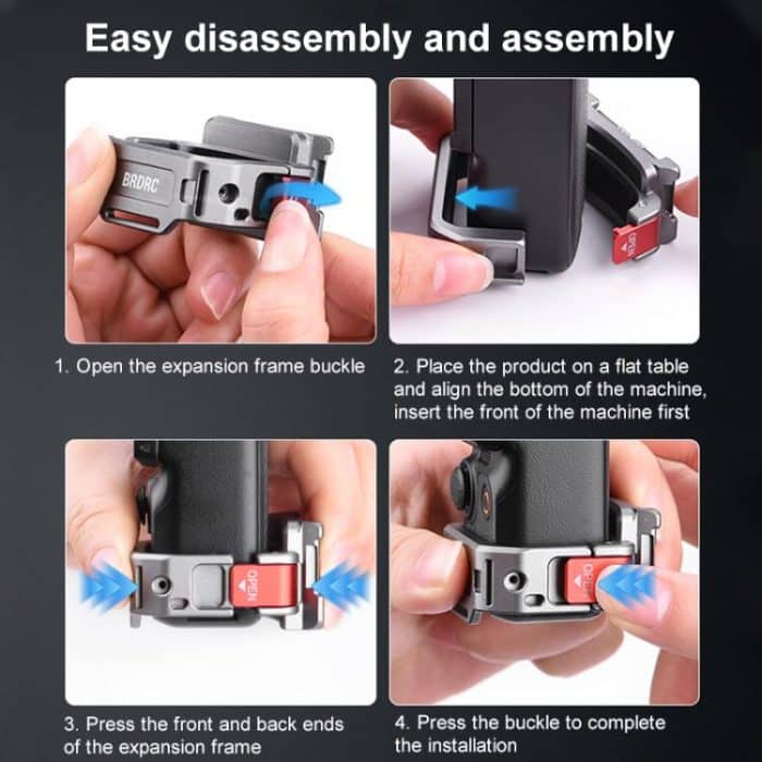 BRDRC Quick Assembly Multi-function Cold Shoe Extension Mount, For DJI Osmo Pocket 3 – Bild 16