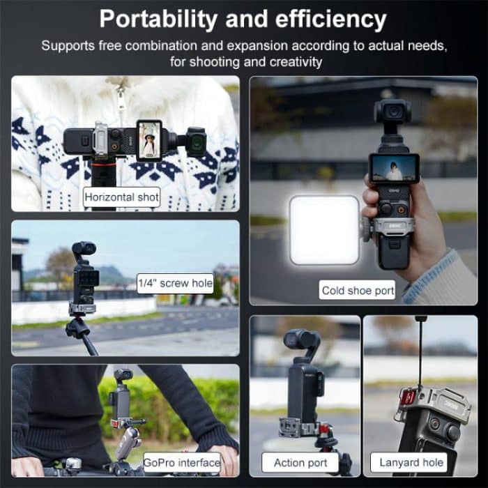 BRDRC Quick Assembly Multi-function Cold Shoe Extension Mount, For DJI Osmo Pocket 3 – Bild 6