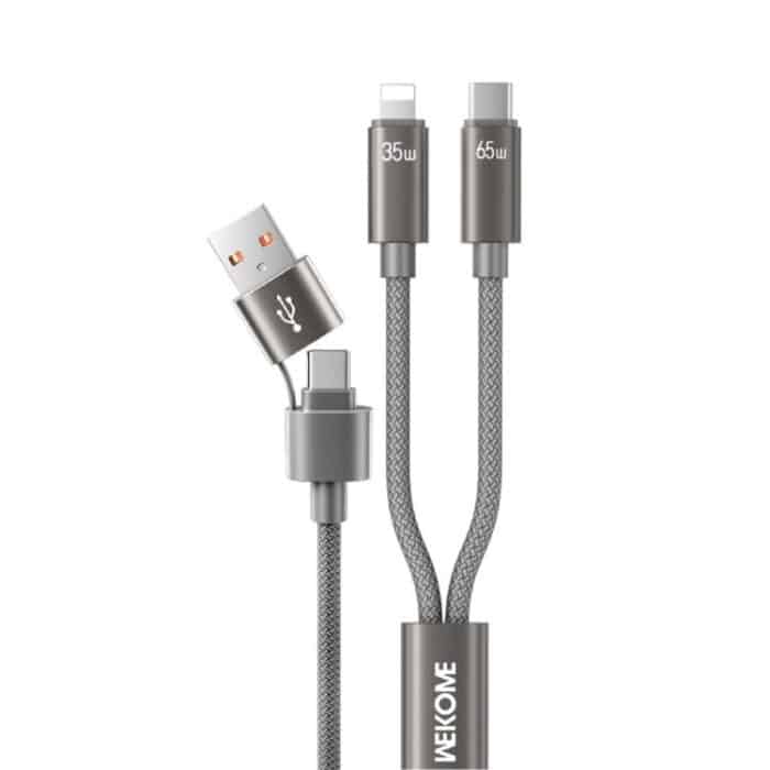 EDA007983201A.jpg WK WDC-66 2 to 2 3A USB+Type-C to 8 Pin+Type-C Fast Charging Data Cable, Length: 1.2m – Bild 1