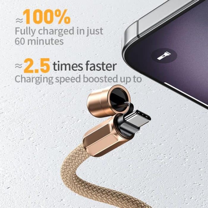 WK WDC-70 65W Type-C to Type-C Phone Lanyard Data Cable, Length: 1.6m – Bild 3