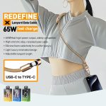 WK WDC-70 65W Type-C to Type-C Phone Lanyard Data Cable, Length: 1.6m – Bild 7