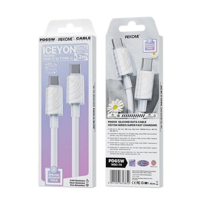 WK WDC-74 65W Typ-C auf Typ-C Schnellladedatenkabel, Länge: 1,2m – Bild 6