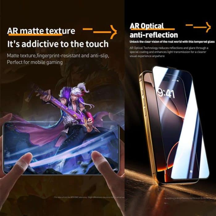 WK WTP-117 Easy Install 6D Curved Ultra-Fine Edge AR Frosted Tempered Glass Film, For iPhone 16 Pro Max, For iPhone 16 Pro, For iPhone 16 Plus / 15 Plus, For iPhone 16 / 15, For iPhone 15 Pro Max, For iPhone 15 Pro, For iPhone 13 Pro Max / 14 Plus... – Bild 5