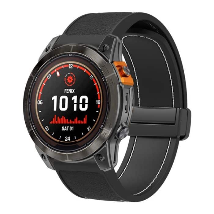 Folding Magnetic Buckle Quick Release Silicone Watch Band, For Garmin 22mm, For Garmin 26mm – Bild 1