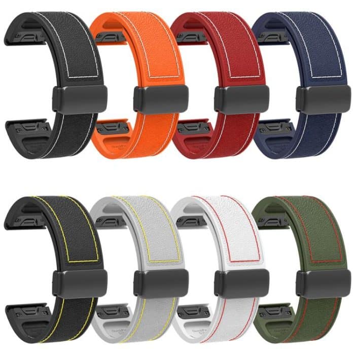 Folding Magnetic Buckle Quick Release Silicone Watch Band, For Garmin 22mm, For Garmin 26mm – Bild 3