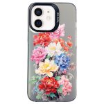 Flower Series Color Silver TPU Hybrid PC Phone Case, For iPhone 14 Pro