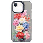 Flower Series Color Silver TPU Hybrid PC Phone Case, For iPhone 15 Plus