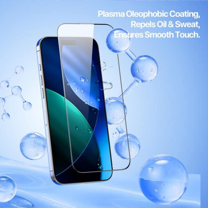 DUX DUCIS Roga Series 2.5D HD Fully Transparent Tempered Screen Protector with Dust Removal Quick-Attach Box, For iPhone 16e, For iPhone 16 Pro Max, For iPhone 16 Pro – Bild 4