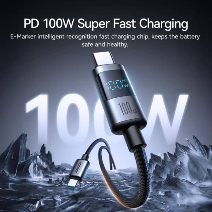 JOYROOM S-A16 Pro Prism Series 100W Digital Display Type-C Fast Charging Data Cable, Length: 1.2m – Bild 3