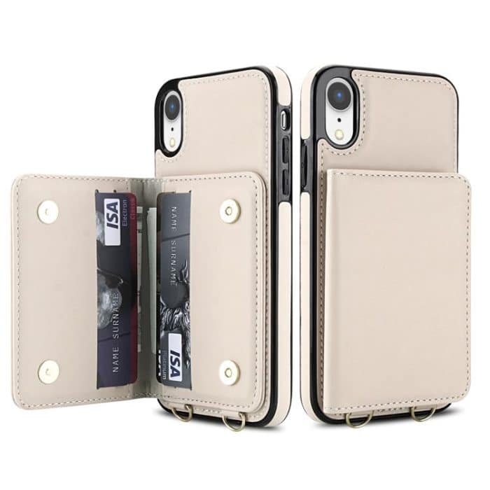 Crossbody Dual-buckle Wallet RFID Back Leather Phone Case, For iPhone 14 Pro Max, For iPhone SE 2022 / SE 2020 / 8 / 7, For iPhone 13 Pro Max – Bild 2