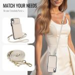 Crossbody Dual-buckle Wallet RFID Back Leather Phone Case, For iPhone 14 Pro Max, For iPhone SE 2022 / SE 2020 / 8 / 7, For iPhone 13 Pro Max – Bild 4