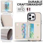 Crossbody Dual-buckle Wallet RFID Back Leather Phone Case, For iPhone 15 Pro, For iPhone 15 Plus, For iPhone 15 – Bild 5