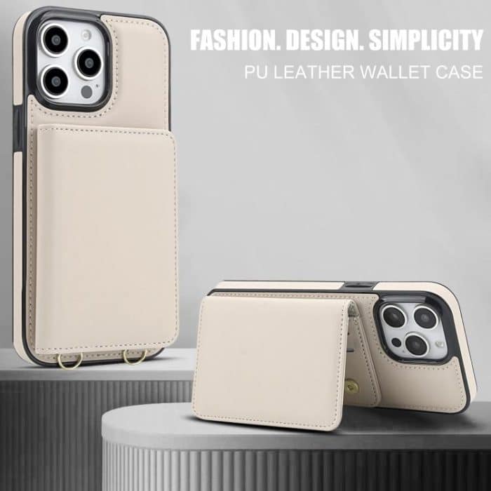 Crossbody Dual-buckle Wallet RFID Back Leather Phone Case, For iPhone 15 Pro, For iPhone 15 Plus, For iPhone 15 – Bild 8
