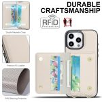 Crossbody Dual-buckle Wallet RFID Back Leather Phone Case, For iPhone 16 Plus, For iPhone 16, For iPhone 15 Pro Max – Bild 5