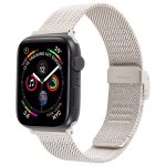 Integrated Buckle Embossed Thick Milanese Metal Watch Band, For Apple Watch 46mm / 49mm / 45mm / 44mm, For Apple Watch 42mm / 41mm / 40mm / 38mm