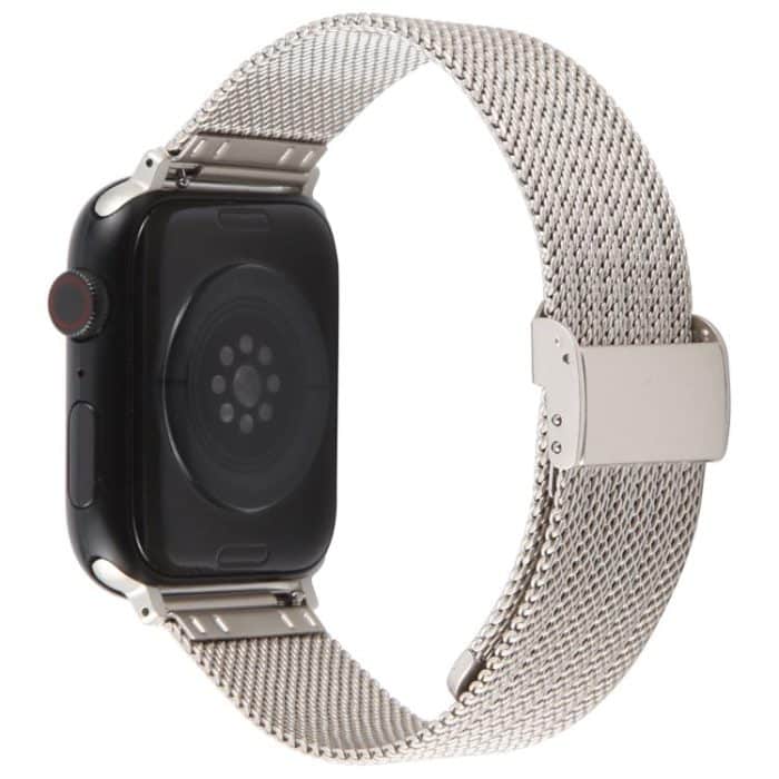 Integrated Buckle Embossed Thick Milanese Metal Watch Band, For Apple Watch 46mm / 49mm / 45mm / 44mm, For Apple Watch 42mm / 41mm / 40mm / 38mm – Bild 5