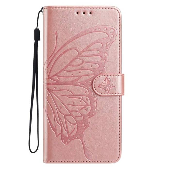 Butterfly Flutter Pattern Embossed Leather Phone Case, For iPhone 16e, For iPhone 16 Pro, For iPhone 16 Plus – Bild 2