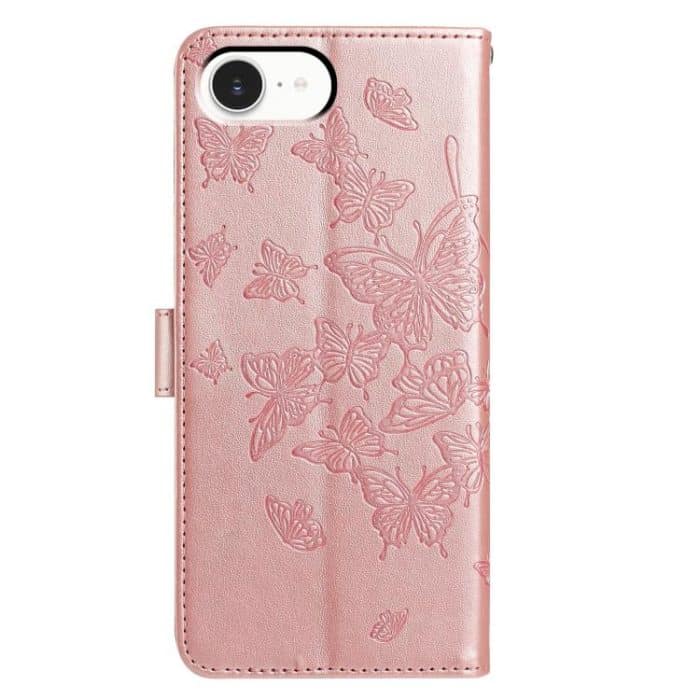 Butterfly Flutter Pattern Embossed Leather Phone Case, For iPhone 16e, For iPhone 16 Pro, For iPhone 16 Plus – Bild 3