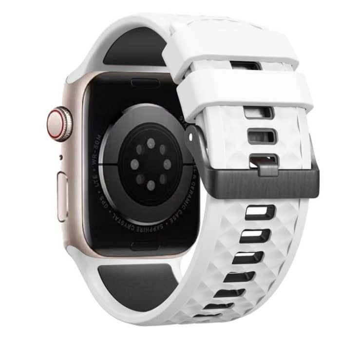 Diamond Texture Two Color Silicone Watch Band, For Apple Watch 46mm / 49mm / 45mm / 44mm – Bild 6