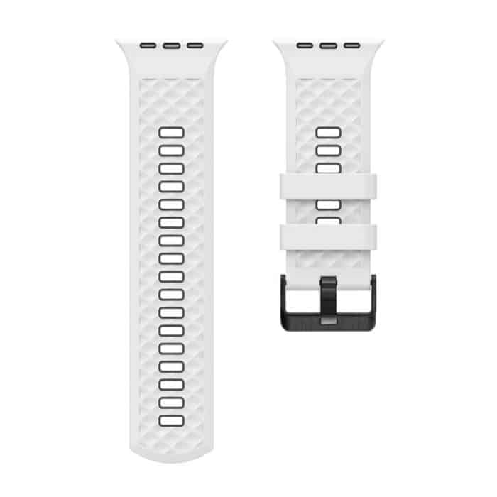 Diamond Texture Two Color Silicone Watch Band, For Apple Watch 46mm / 49mm / 45mm / 44mm – Bild 7