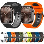 Diamond Texture Two Color Silicone Watch Band, For Apple Watch 46mm / 49mm / 45mm / 44mm – Bild 2