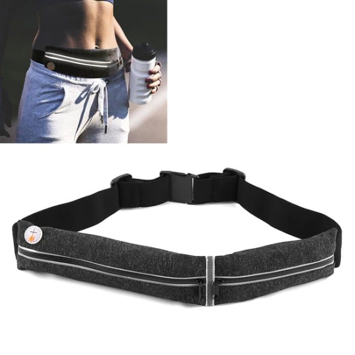 YS13 Outdoor Sport Wasserdichte Gürteltasche Unsichtbare Anti-Diebstahl-Handy-Aufbewahrungstasche mit Kopfhörerloch, Black, with Earphone Hole, without Earphone Hole – Bild 1