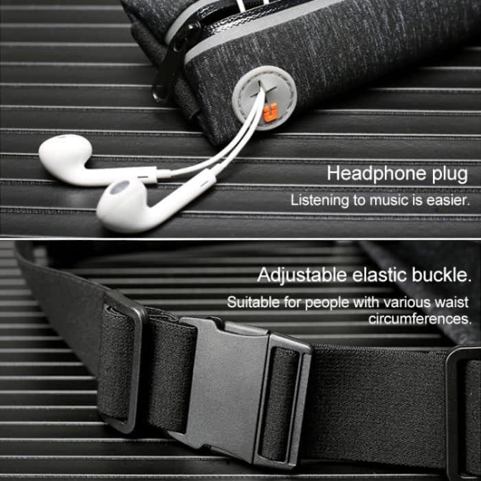 YS13 Outdoor Sport Wasserdichte Gürteltasche Unsichtbare Anti-Diebstahl-Handy-Aufbewahrungstasche mit Kopfhörerloch, Black, with Earphone Hole, without Earphone Hole – Bild 4