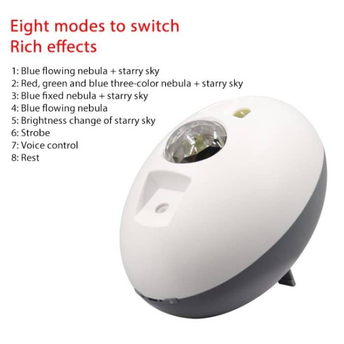 Elliptical Starry Projection Lamp Rechargeable Atmosphere Light – Bild 4