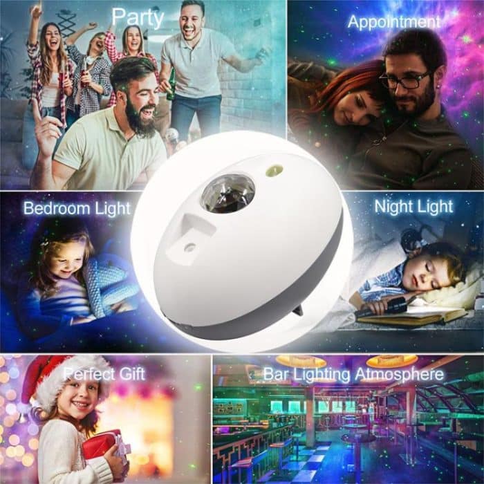 Elliptical Starry Projection Lamp Rechargeable Atmosphere Light – Bild 7