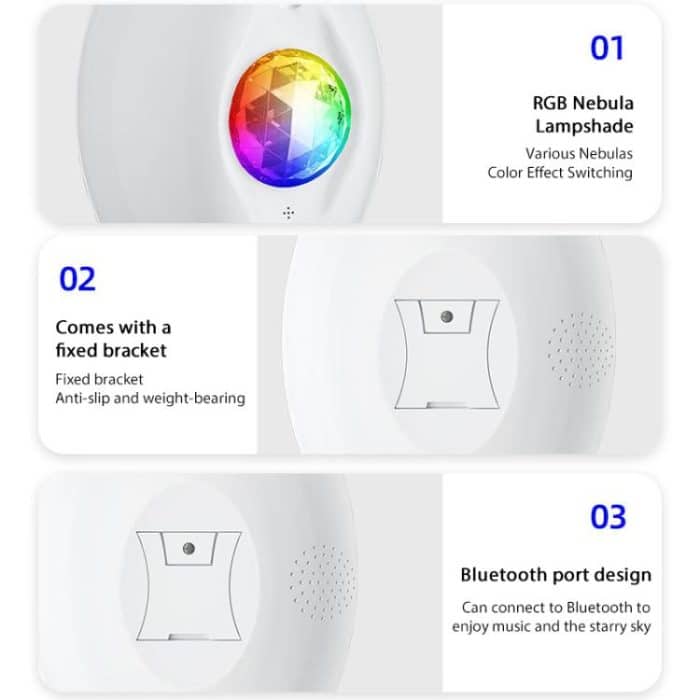 Remote Control Elliptical Starry Projection Lamp Atmosphere Light – Bild 4