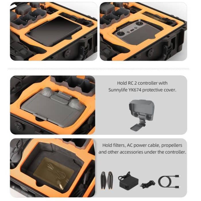 Sunnylife Safety Carrying Case Hard Travel Case Large Capacity Waterproof Shock-proof Box, For DJI Mavic 4 Pro – Bild 6