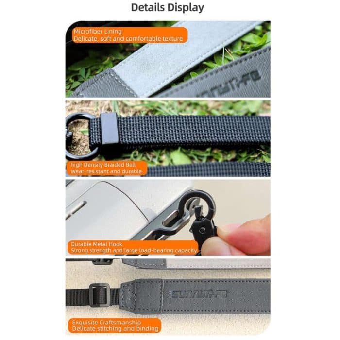 Sunnylife Controller Hanger Bracket with PU Leather Strap Shoulder Belt, For DJI RC Plus 2 / 1 – Bild 7