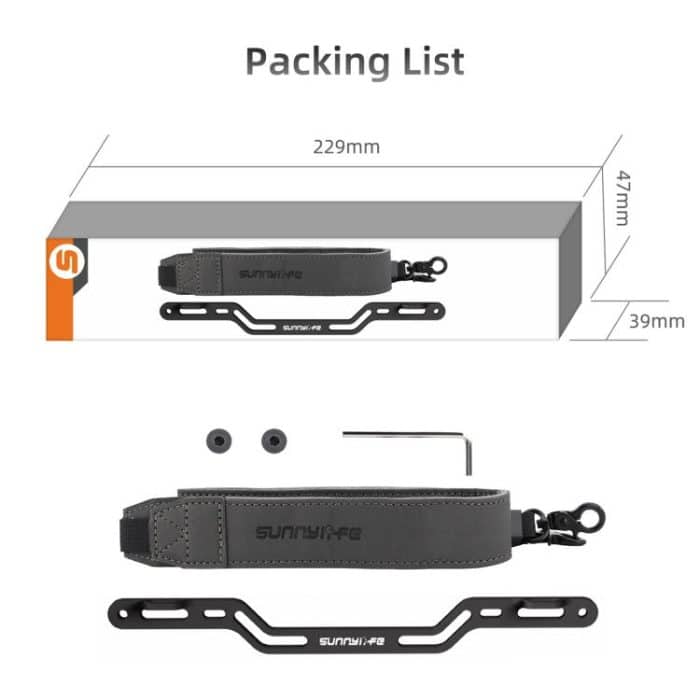 Sunnylife Controller Hanger Bracket with PU Leather Strap Shoulder Belt, For DJI RC Plus 2 / 1 – Bild 9