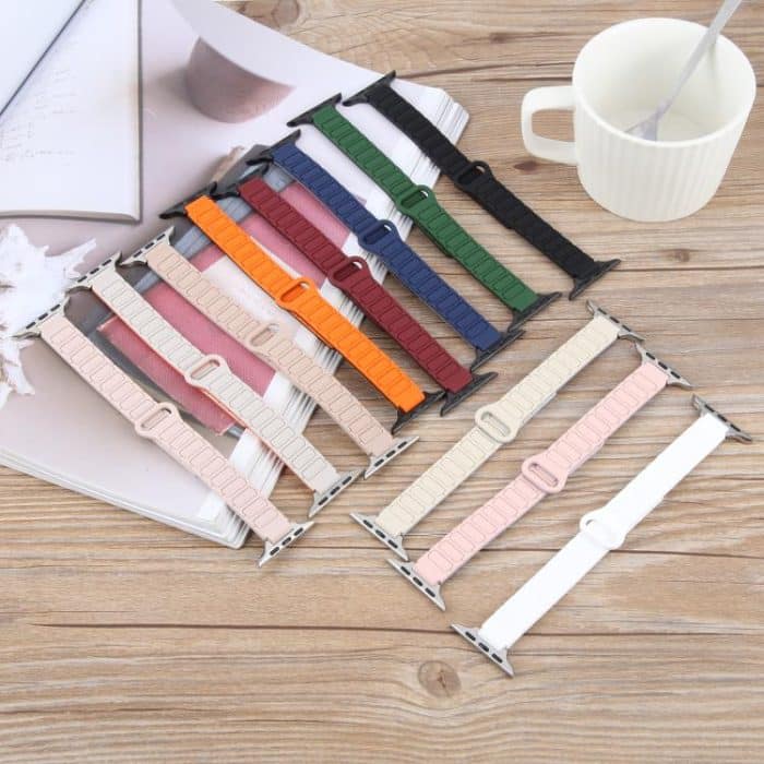 Slim I-shaped Magnetic Silicone Watch Band, For Apple Watch 46mm / 49mm / 45mm / 44mm, For Apple Watch 42mm / 41mm / 40mm / 38mm – Bild 3