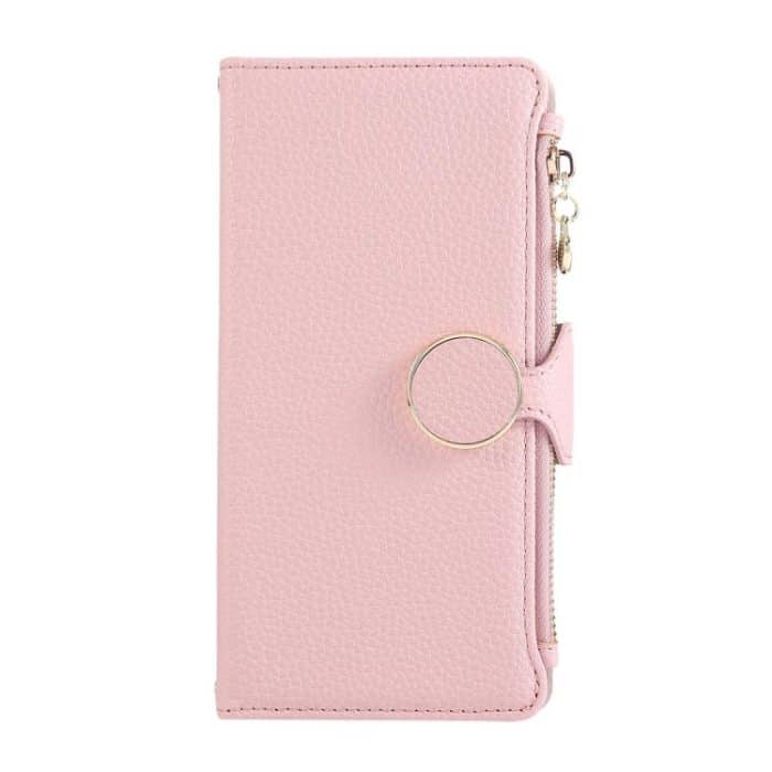 Round Buckle Zipper Wallet Leather Phone Case with Crossbody Strap, For iPhone 15, For iPhone 14 Plus, For iPhone 14, For iPhone 14 Pro – Bild 2