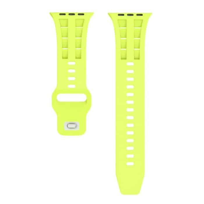 Dual-row Breathable Silicone Watch Band, For Apple Watch 46mm / 49mm / 45mm / 44mm – Bild 4