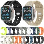 Dual-row Breathable Silicone Watch Band, For Apple Watch 46mm / 49mm / 45mm / 44mm – Bild 2