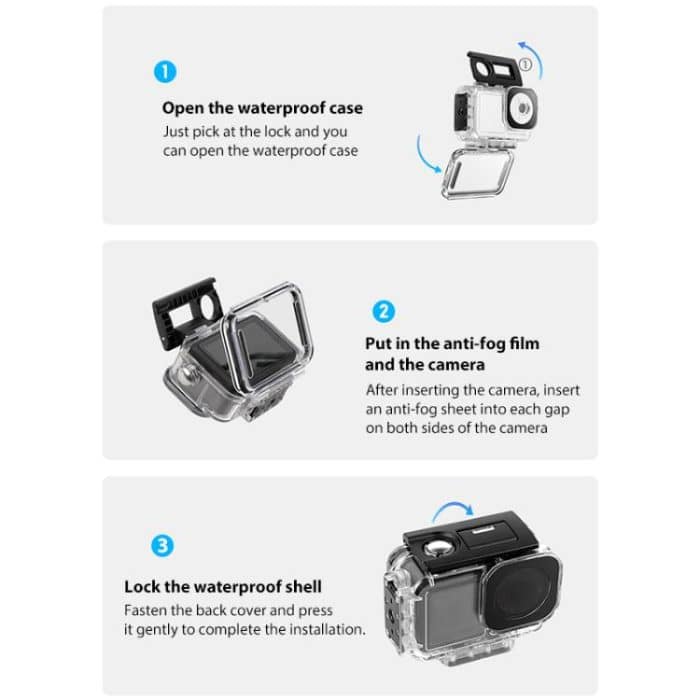 For DJI Osmo Action 5 Pro Magnetic 60m Waterproof Case, Diving Waterproof Case, Diving Case + Gift Kit, Diving Case with Base + Gift Kit – Bild 8