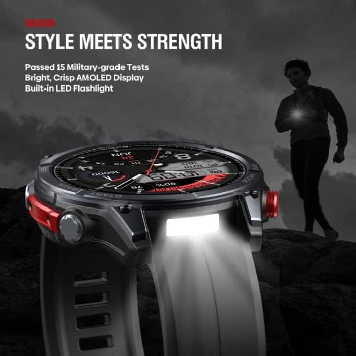 Zeblaze Stratos 4 Rugged Outdoor GPS Smart Watch 1.43 inch Screen 5 ATM & IP69K – Bild 2