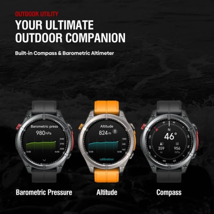 Zeblaze Stratos 4 Rugged Outdoor GPS Smart Watch 1.43 inch Screen 5 ATM & IP69K – Bild 7