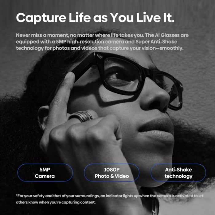 Zeblaze Eyewear AI Shooting Glasses Open-ear Audio AI Assistance – Bild 6