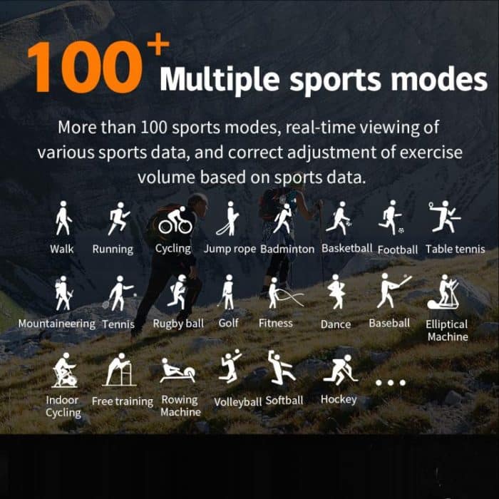 HT34 1.75 inch IPS Screen 3ATM Outdoor Sports BT Smart Watch – Bild 11