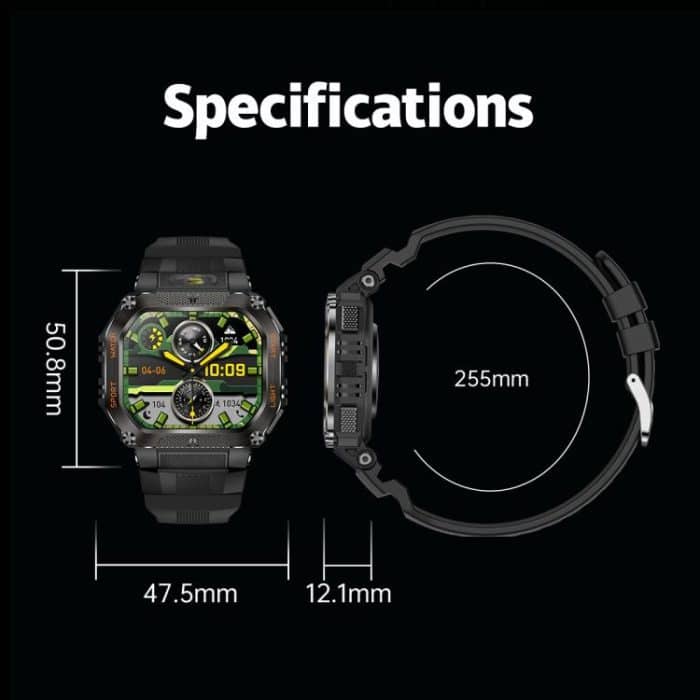 HT34 1.75 inch IPS Screen 3ATM Outdoor Sports BT Smart Watch – Bild 14