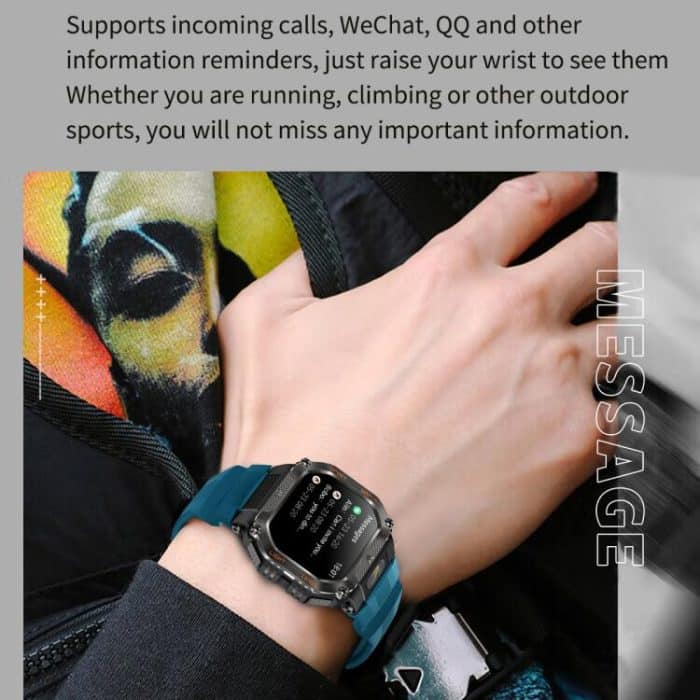 HT34 1.75 inch IPS Screen 3ATM Outdoor Sports BT Smart Watch – Bild 9