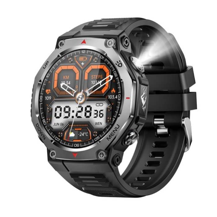 EDA008164901A.jpg KT85 1.43 inch Screen 5ATM Outdoor Sports Smart Watch with Strong Flashlight – Bild 1
