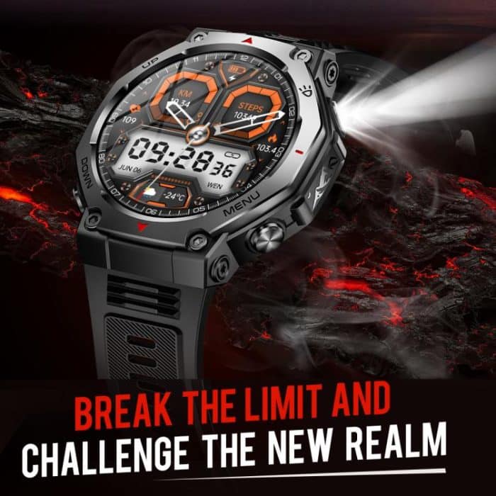 KT85 1.43 inch Screen 5ATM Outdoor Sports Smart Watch with Strong Flashlight – Bild 2