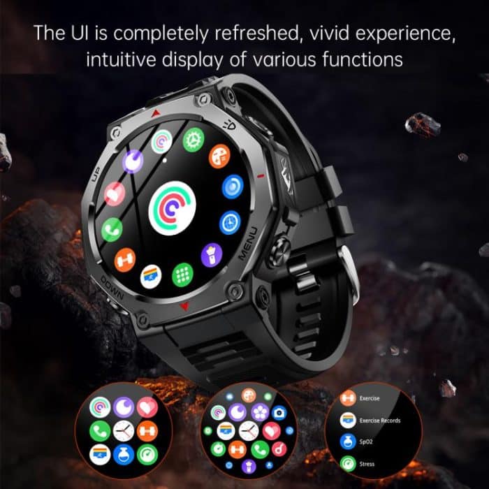 KT85 1.43 inch Screen 5ATM Outdoor Sports Smart Watch with Strong Flashlight – Bild 13