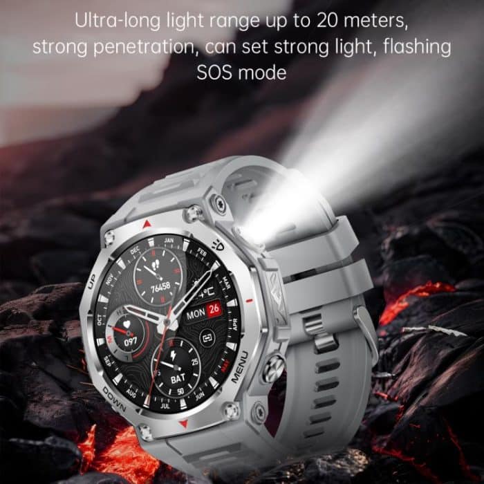 KT85 1.43 inch Screen 5ATM Outdoor Sports Smart Watch with Strong Flashlight – Bild 3
